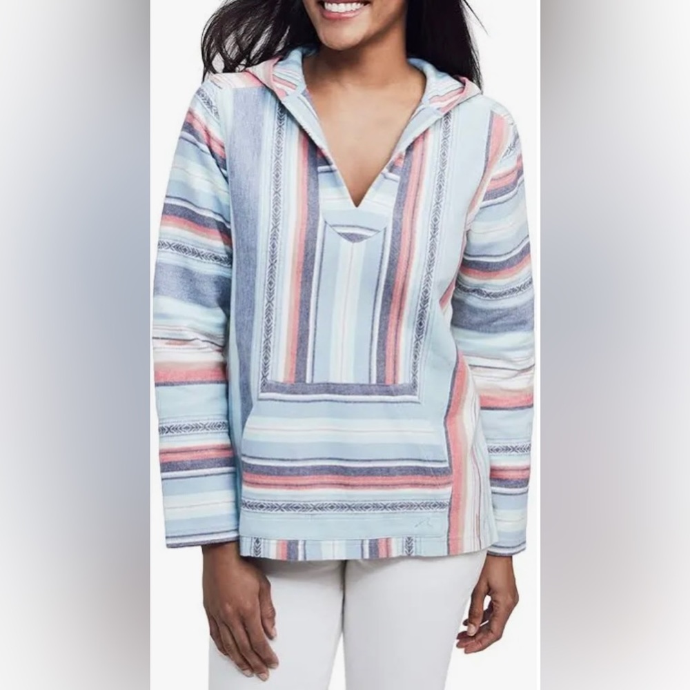Faherty Baja Poncho Hoodie XS with Kangaroo Pocket